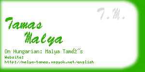 tamas malya business card